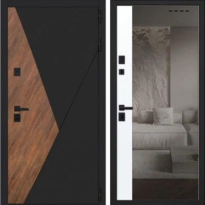 Дверь Plata с зеркалом и механическим замком